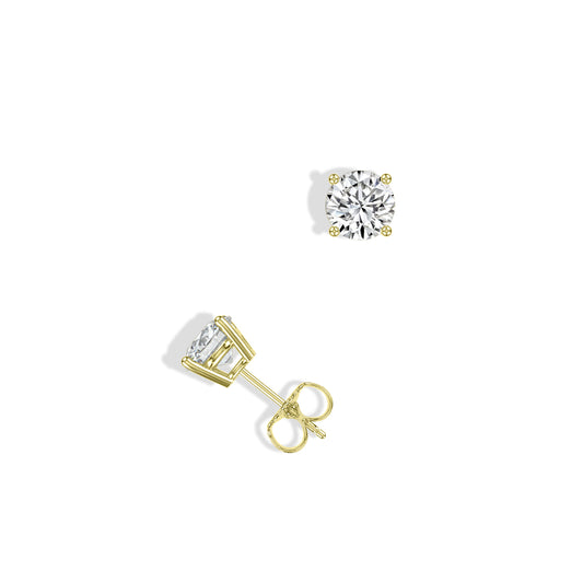 Lab Grown Diamond Classic 4 Prong 0.50 Ctw Studs with Push Back