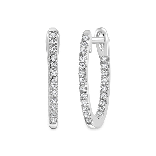 1/4CT DIA HOOP EARRING