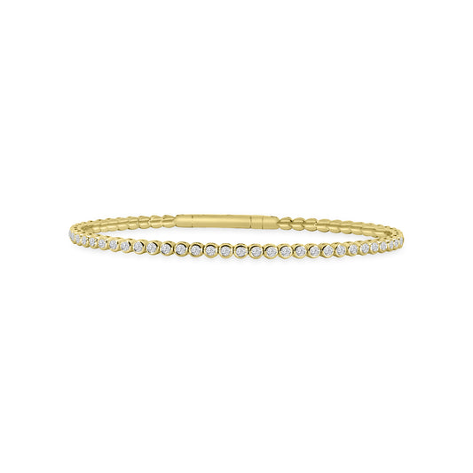 Classic 4 Prong 1.40 Ctw Flex Diamond Bangle Bracelet