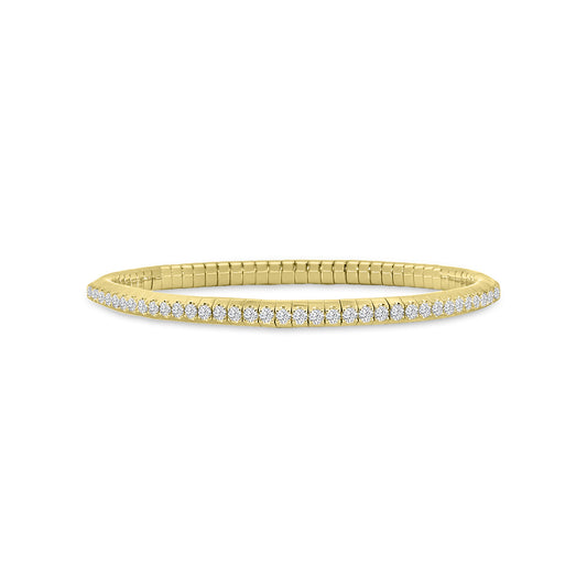 Classic 4 Prong 3.00 Ctw Stretch Diamond Bangle Bracelet