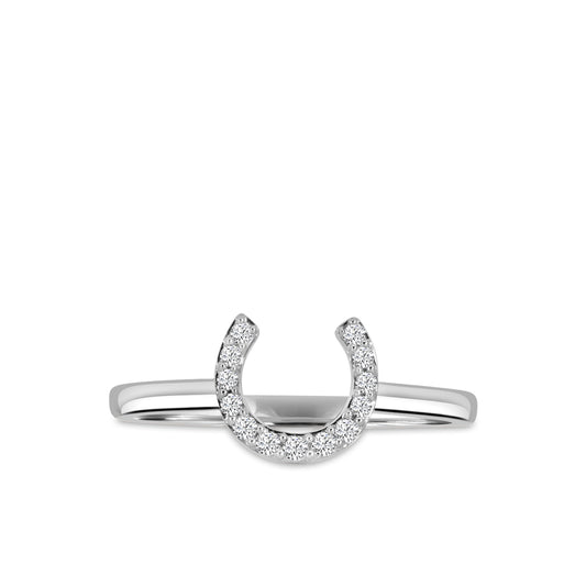 0.10 Ctw Diamond Horseshoe Ring