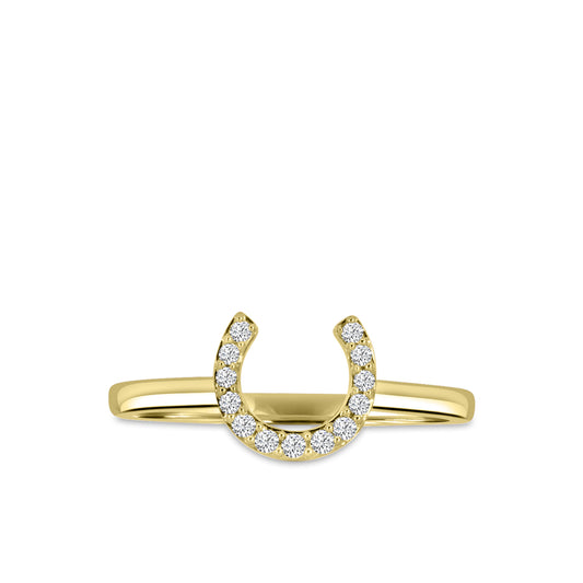 0.10 Ctw Diamond Horseshoe Ring