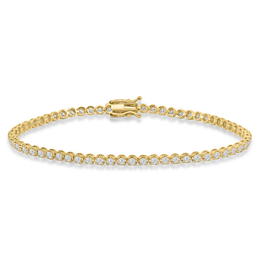 Classic Standard 4 Prong 1.50 Ctw Diamond Tennis Bracelet in Crown Setting