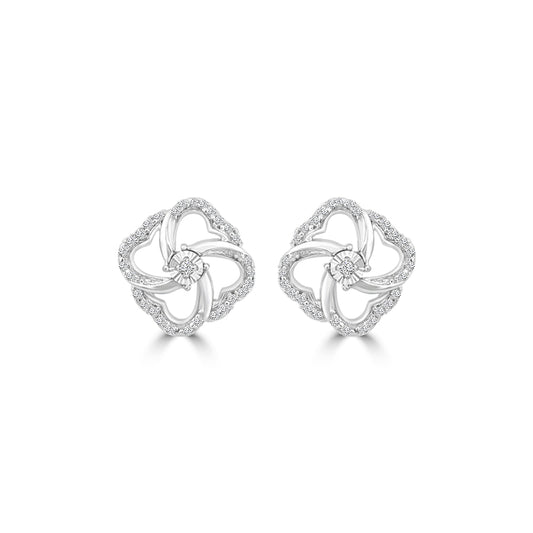 1/10 CTW RD FASHION EARRING WITH SINGLE CUT