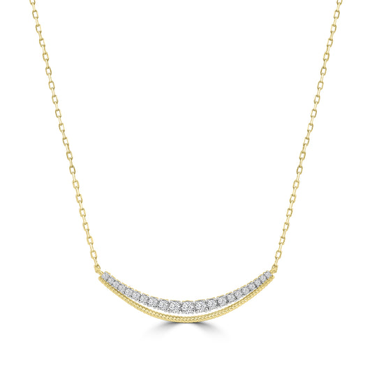 3/8 CTW RD MINI NECKLACE WITH CHAIN