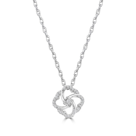 1/10 CTW RD FASHION PENDANT WITH CHAIN & SC