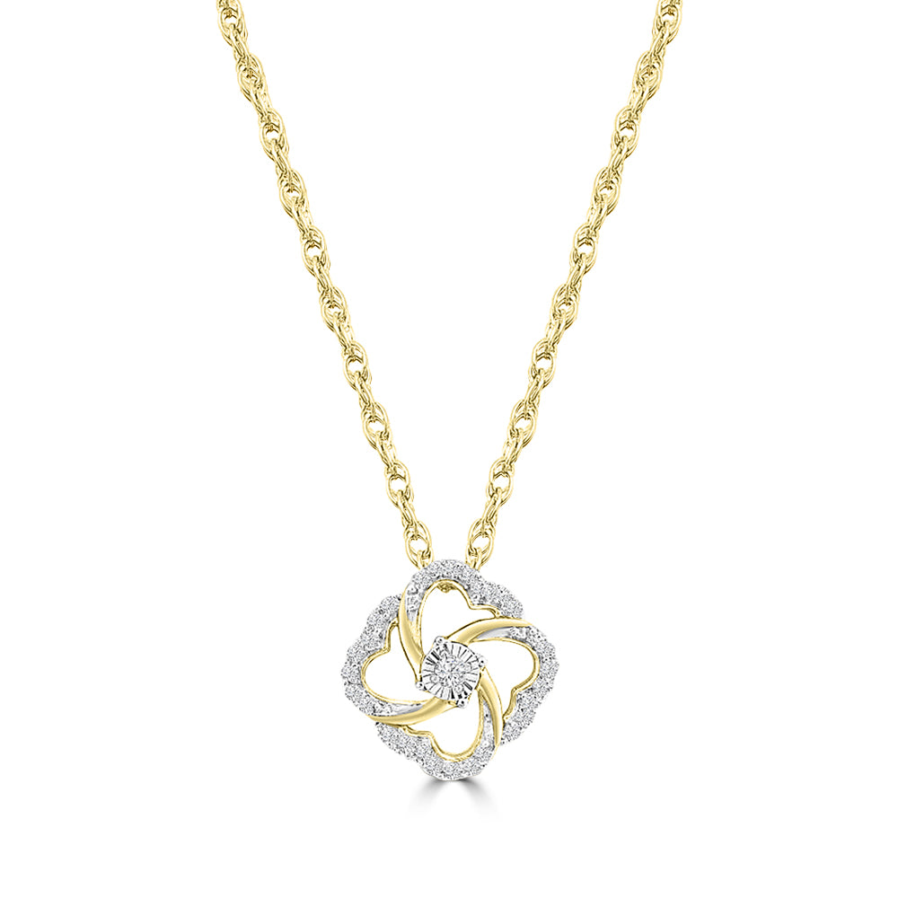 1/10 CTW RD FASHION PENDANT WITH SINGLE CUT