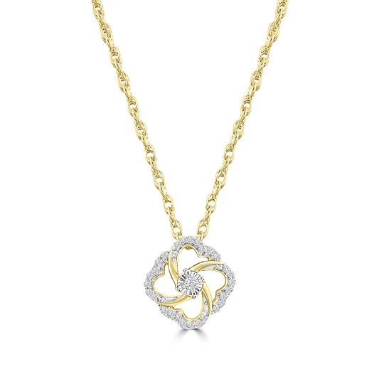 1/10 CTW RD FASHION PENDANT WITH SINGLE CUT