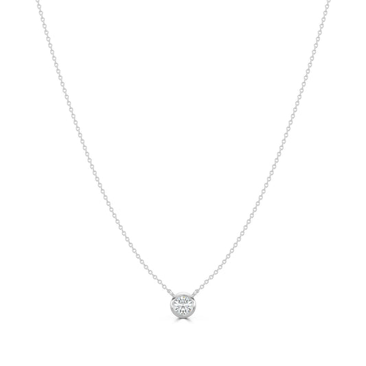 Classic  0.20 Ctw Diamond Station Necklace with 1 Stones