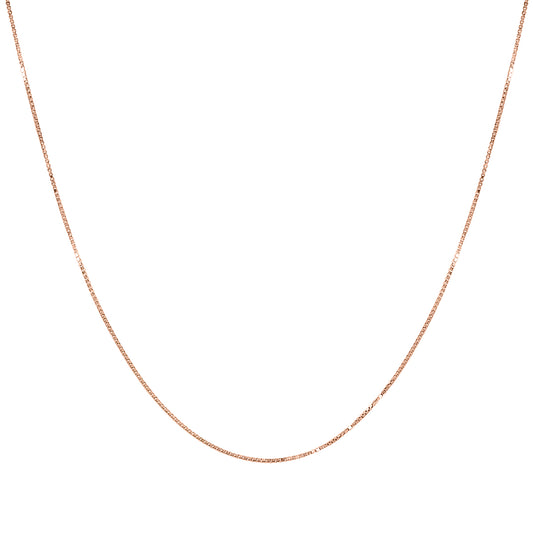 Box Chain Necklace (0.10g-1.2g)