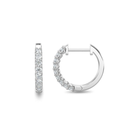 0.25 Ctw Diamond Round Shape Earring Huggies
