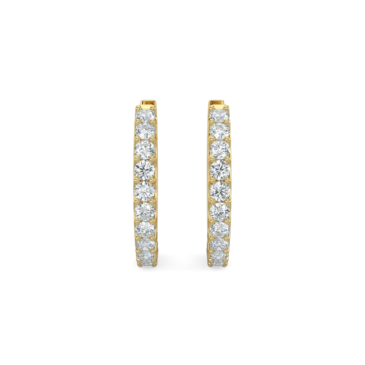 0.50 Ctw Diamond Round Shape Earring Huggies