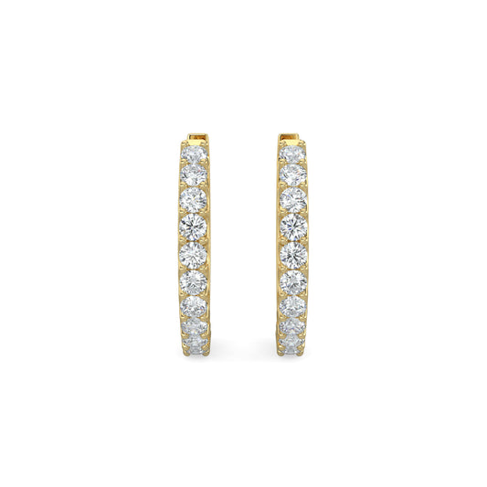 0.50 Ctw Diamond Round Shape Earring Huggies