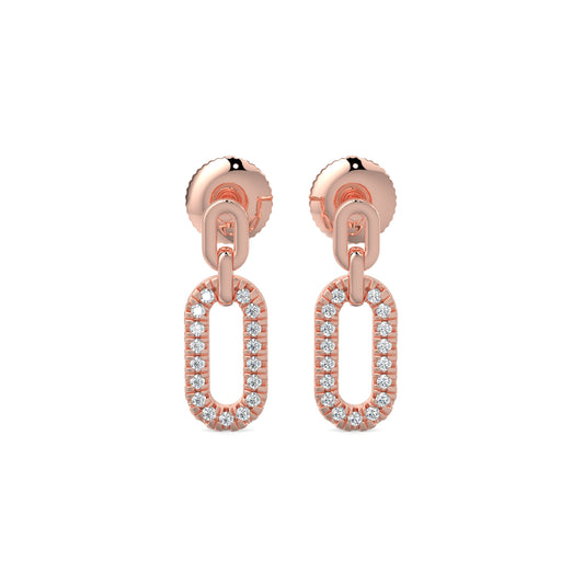 0.10 Ctw Diamond Paper Clip Earring