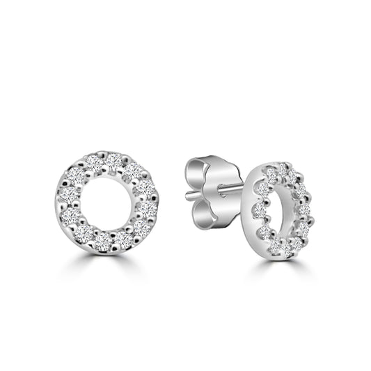 0.10 Ctw Diamond Circle Earring