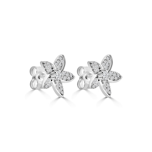 0.25 Ctw Diam Flower shape Earring