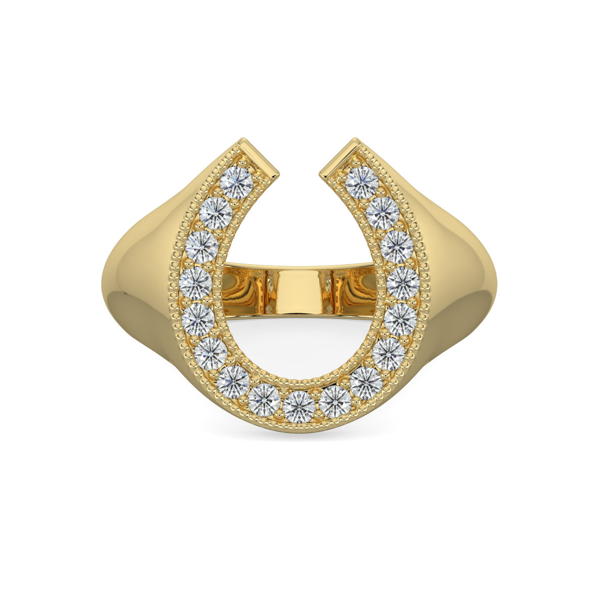 0.33 Ctw Men's Horse Shoe Diamond Ring