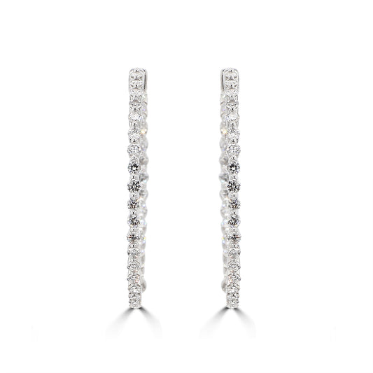 1 1/2 CT LGD HOOP EARRINGS IGL DIGI CERT