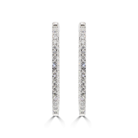 3CT LGD OVAL HOOP EARR IGL DIGITAL CERT