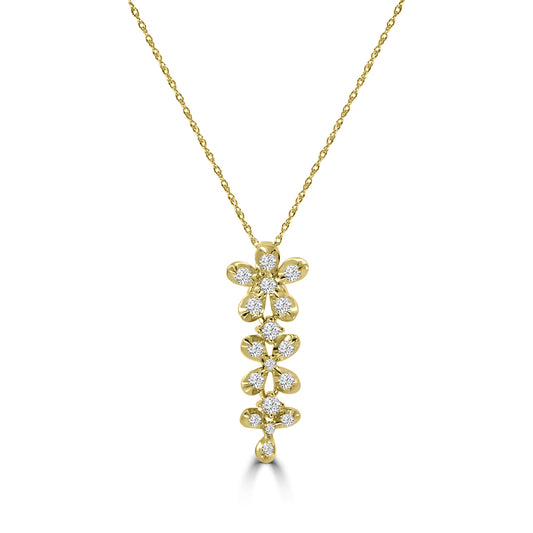 1/2CT LGD DIAMOND BLOSSOM PENDANT