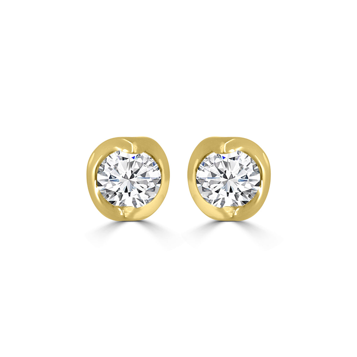 0.50 Ctw RD Diamond TENSION-Set Stud with Push Back