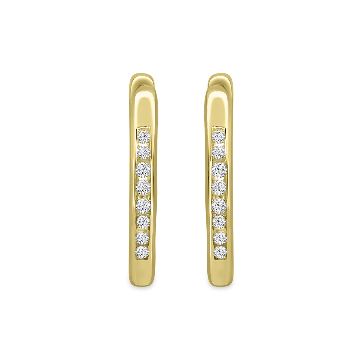0.08 Ctw Diamond Oval Shape Earring Huggies