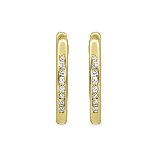 0.08 Ctw Diamond Oval Shape Earring Huggies
