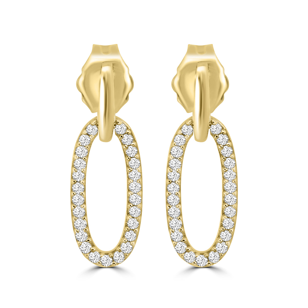 0.20 Ctw Diam Fashion Oval Earring