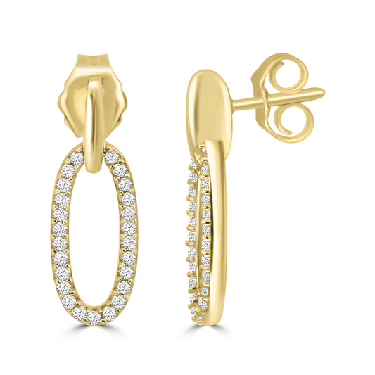 0.20 Ctw Diam Fashion Oval Earring
