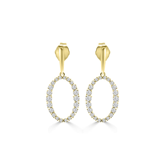 0.50 Ctw Fashion  Oval Earring