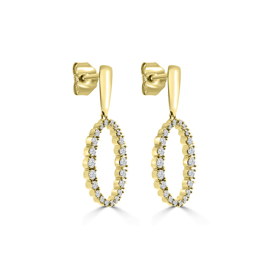 0.50 Ctw Fashion  Oval Earring