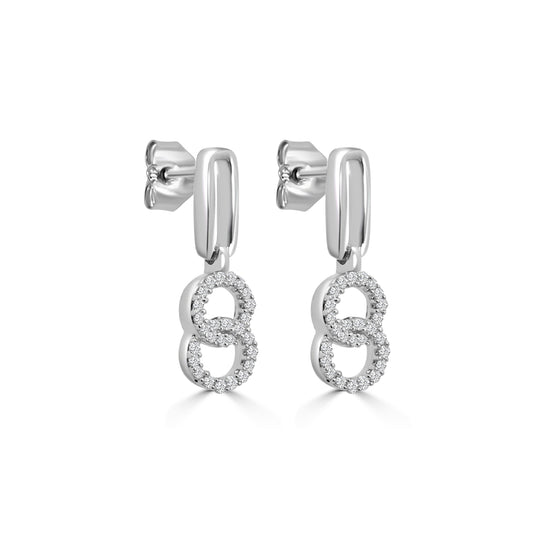 0.20 Ctw Interlocking Circle Earring