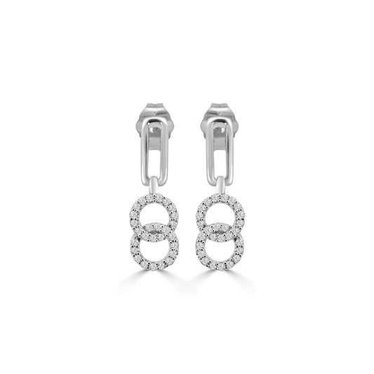 0.20 Ctw Interlocking Circle Earring