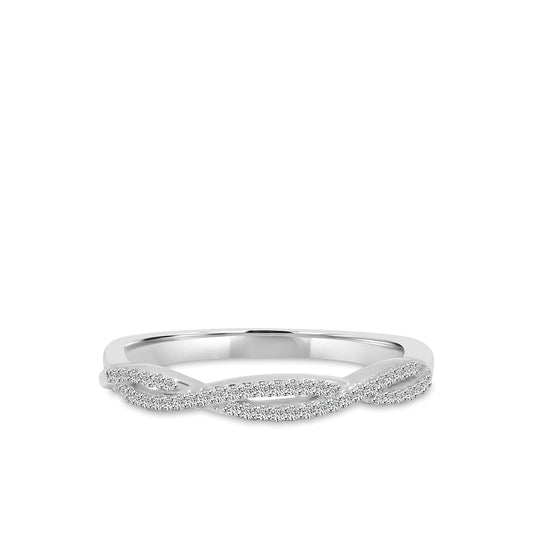 0.12 Ctw Twisted Diamond Band