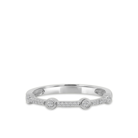 0.10 Ctw Station Diamond Band