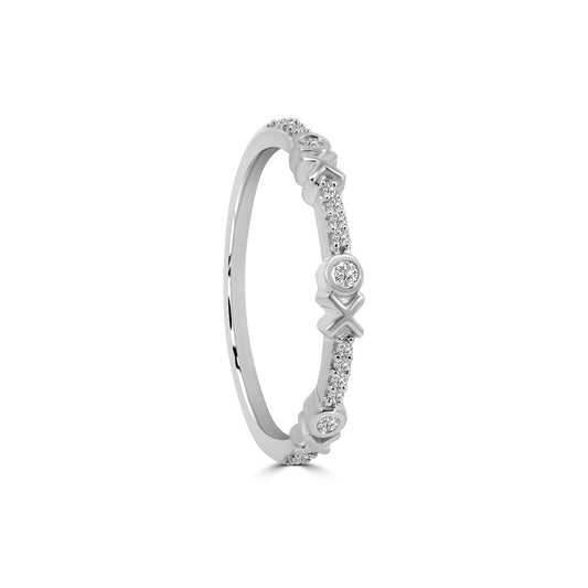 0.10 Ctw X Station Diamond Band