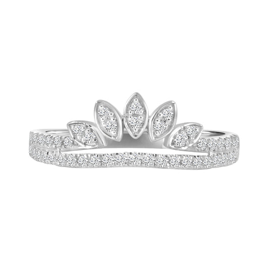 0.33 Ctw Double Tiara Diamond Band