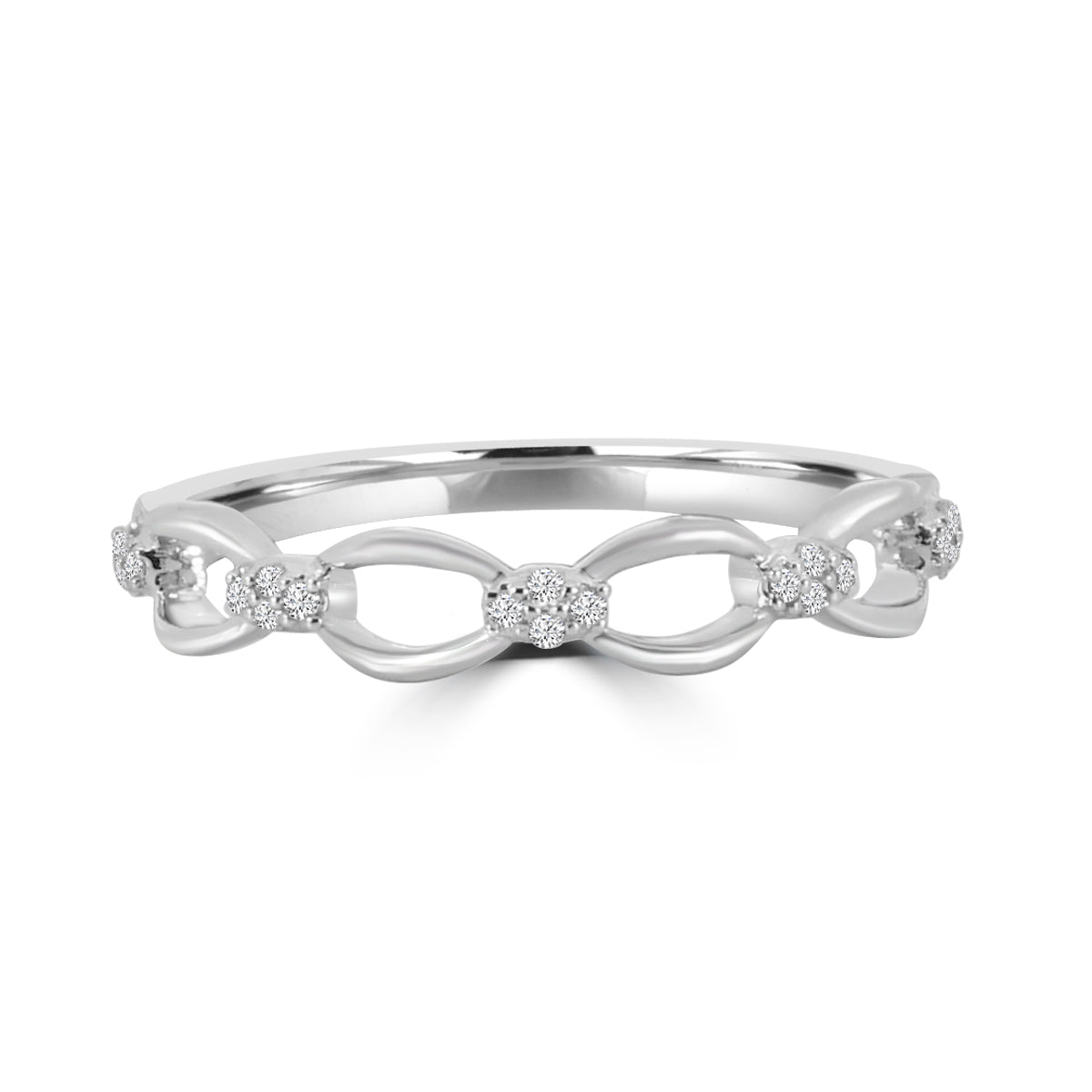 0.10 Ctw Paperclip Ring