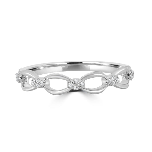 0.10 Ctw Paperclip Ring