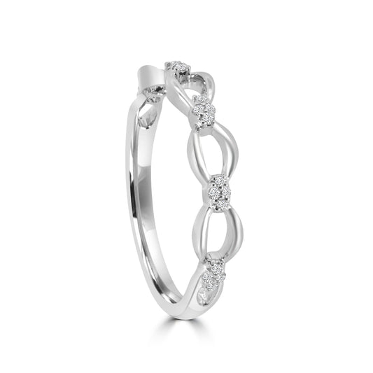 0.10 Ctw Paperclip Ring