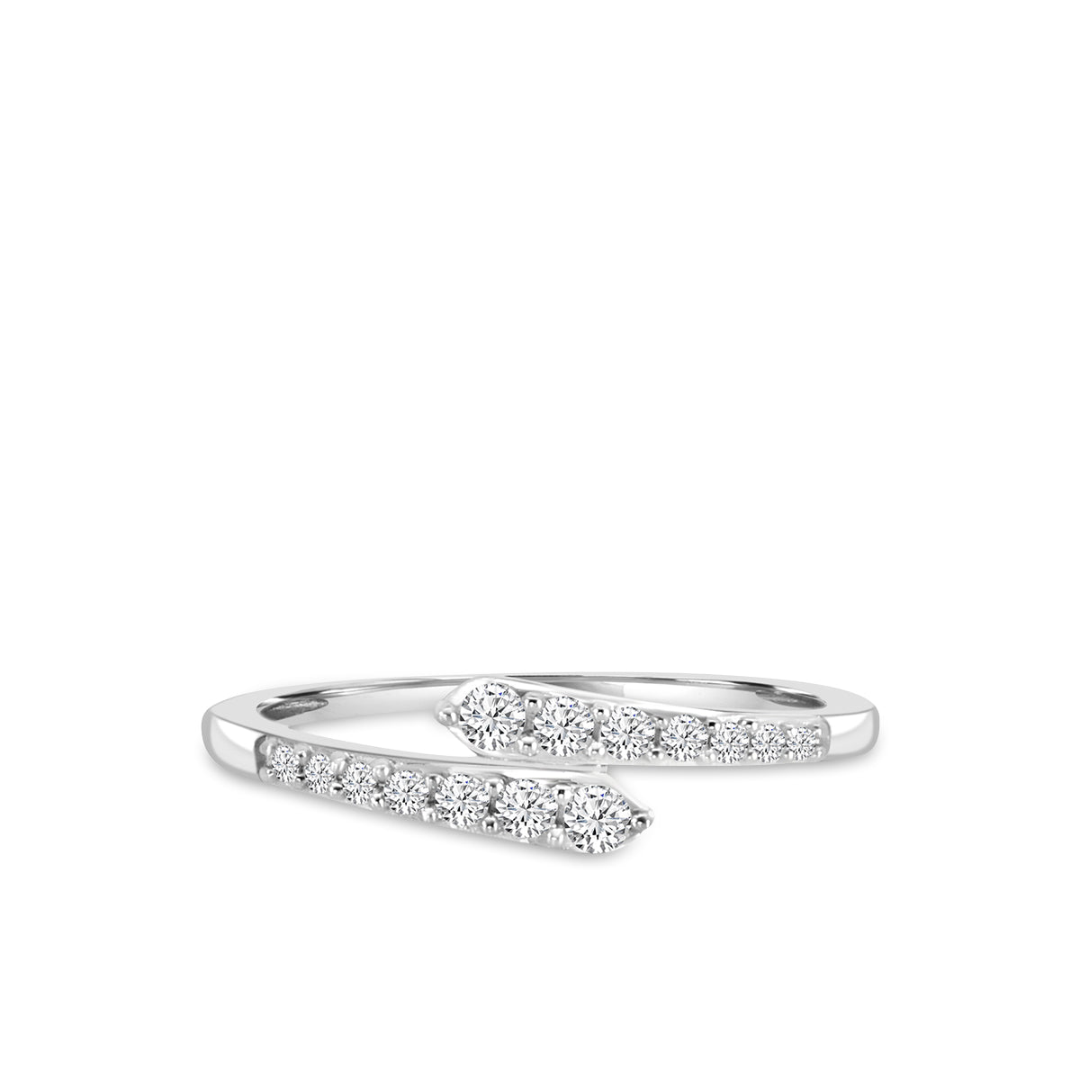 Shared Prong 0.24 Ctw Diamond Wrap Ring