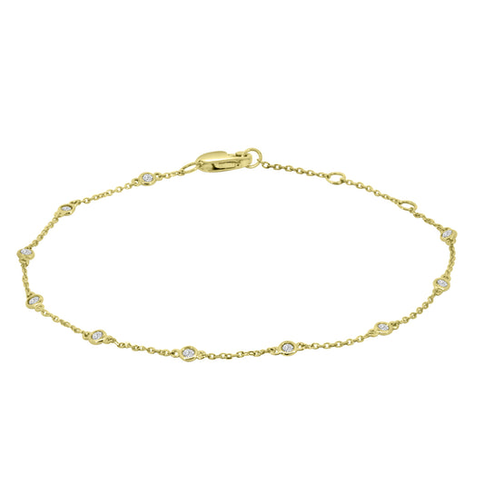 0.25 Ctw Diamond by Yard Bracelet with 10 STN