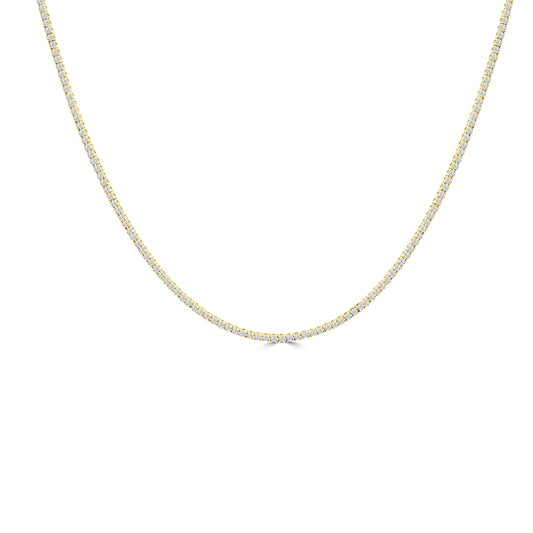 Classic Standard 4 Prong 4.00 Ctw Straight Diamond Tennis Necklace