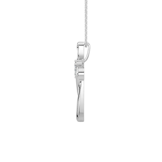 0.05 Ctw Cross Diamond Pendant with Chain