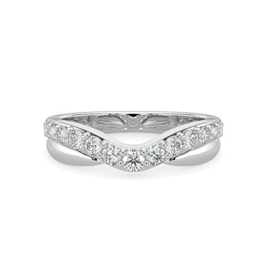 0.50 Ctw Contour Shadow Diamond Band