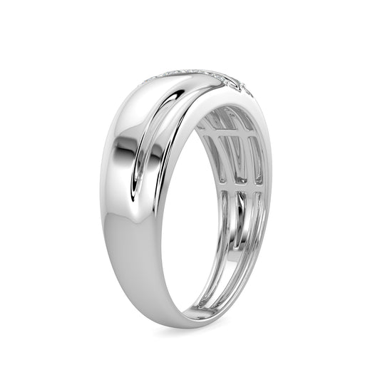 0.25 Ctw Men's Diagonal Double Row Diamond Band