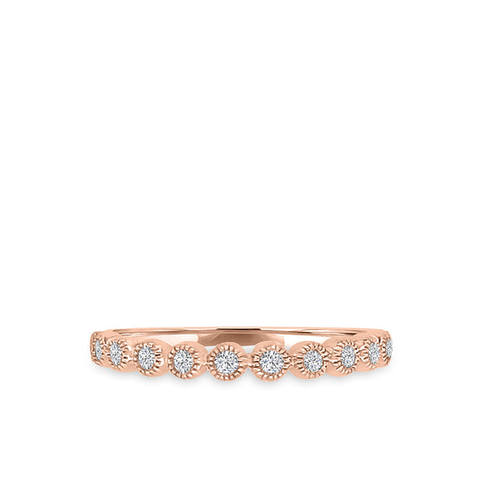 0.16 Ctw Milgrain Diamond Band in Crown Setting