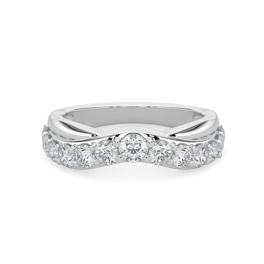 1.00 Ctw Contour Shadow Diamond Band