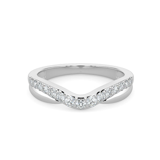 0.25 Ctw Contour Shadow Diamond Band