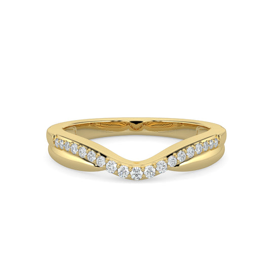0.10 Ctw Contour Shadow Diamond Band